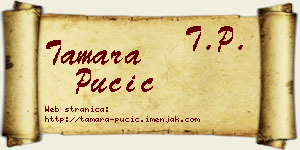Tamara Pučić vizit kartica